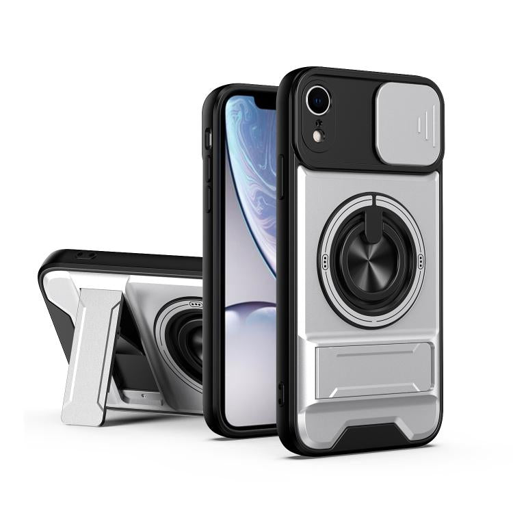 Custodia per telefono multifunzionale magnetica antiurto con finestra scorrevole per obiettivo., For iPhone 11 Pro Max, For iPhone 11, For iPhone XR, For iPhone XS Max