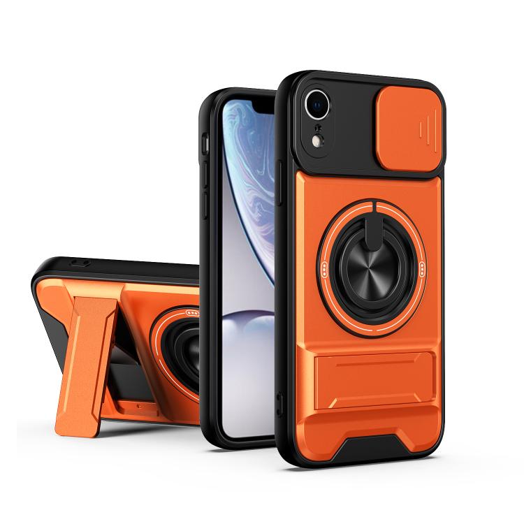 Custodia per telefono multifunzionale magnetica antiurto con finestra scorrevole per obiettivo., For iPhone 11 Pro Max, For iPhone 11, For iPhone XR, For iPhone XS Max