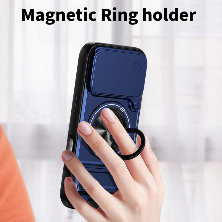 Custodia per telefono multifunzionale magnetica antiurto con finestra scorrevole per obiettivo., For iPhone 18 Pro, For iPhone 18 Pro Max, For iPhone 17e / 16e, For iPhone 17 Pro Max