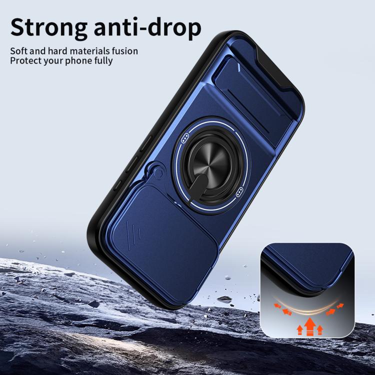 Custodia per telefono multifunzionale magnetica antiurto con finestra scorrevole per obiettivo., For iPhone 18 Pro, For iPhone 18 Pro Max, For iPhone 17e / 16e, For iPhone 17 Pro Max