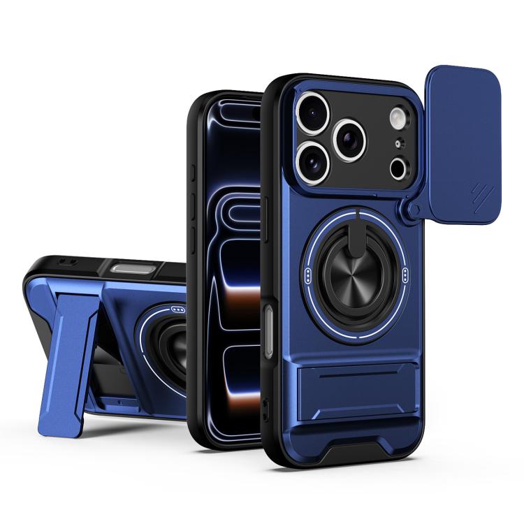 Custodia per telefono multifunzionale magnetica antiurto con finestra scorrevole per obiettivo., For iPhone 18 Pro, For iPhone 18 Pro Max, For iPhone 17e / 16e, For iPhone 17 Pro Max
