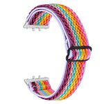Cinturino per orologio in nylon intrecciato elastico con motivo a onde e connettore argentato., For Honor Watch X5