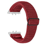 Cinturino per orologio in nylon intrecciato elastico con motivo a onde e connettore argentato., For Honor Watch X5