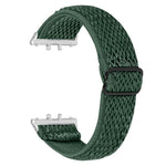 Cinturino per orologio in nylon intrecciato elastico con motivo a onde e connettore argentato., For Honor Watch X5
