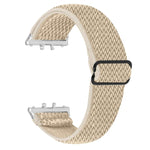 Cinturino per orologio in nylon intrecciato elastico con motivo a onde e connettore argentato., For Honor Watch X5
