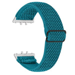 Cinturino per orologio in nylon intrecciato elastico con motivo a onde e connettore argentato., For Honor Watch X5