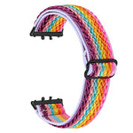 Cinturino per orologio in nylon elastico intrecciato con motivo a onde e connettore nero., For Honor Watch X5