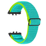 Cinturino per orologio in nylon elastico intrecciato con motivo a onde e connettore nero., For Honor Watch X5