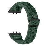 Cinturino per orologio in nylon elastico intrecciato con motivo a onde e connettore nero., For Honor Watch X5