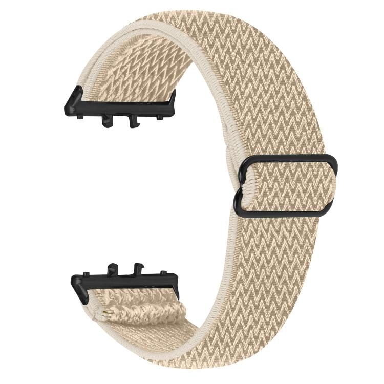 Cinturino per orologio in nylon elastico intrecciato con motivo a onde e connettore nero., For Honor Watch X5