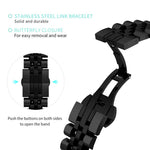 Cinturino per orologio in acciaio inossidabile con chiusura a farfalla a cinque perline e semicerchio, For Honor Watch X5