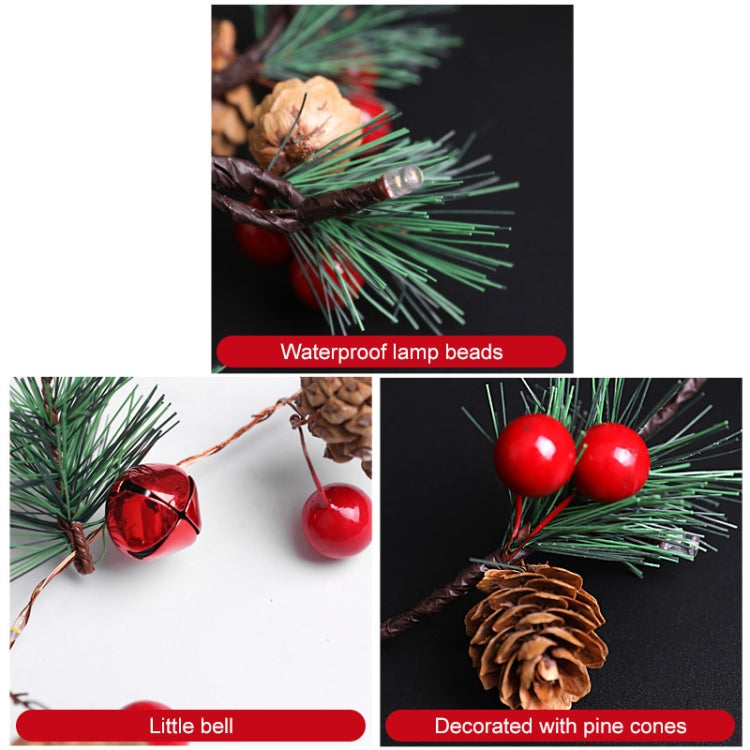 Lunghezza della lampada a corda di luce colorata con aghi di pino natalizio: 2 m, 2m Pine Cone