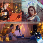 RGB USB LED Filo di rame Stringa luminosa Decorazione natalizia Stringa luminosa Controllo APP mobile Bluetooth, 2m 20 LED, 5m 50 LED, 10m 100 LED, 12m 120 LED, 15m 150 LED, 20m 200 LED