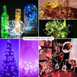 RGB USB LED Filo di rame Stringa luminosa Decorazione natalizia Stringa luminosa Controllo APP mobile Bluetooth, 2m 20 LED, 5m 50 LED, 10m 100 LED, 12m 120 LED, 15m 150 LED, 20m 200 LED
