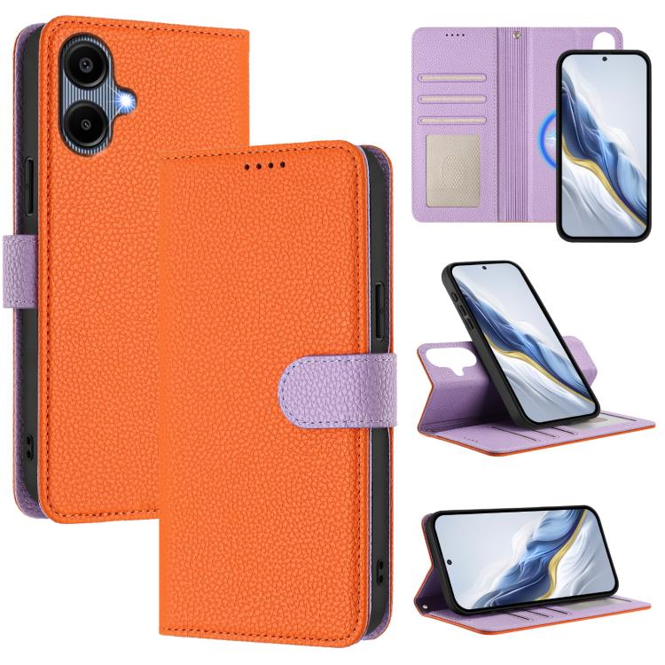 Custodia per telefono magnetica in ecopelle con texture litchi, rimovibile., For Samsung Galaxy A17 5G / 4G, For Samsung Galaxy A07 5G / 4G, For Samsung Galaxy A06 5G / 4G, For Samsung Galaxy A56 5G