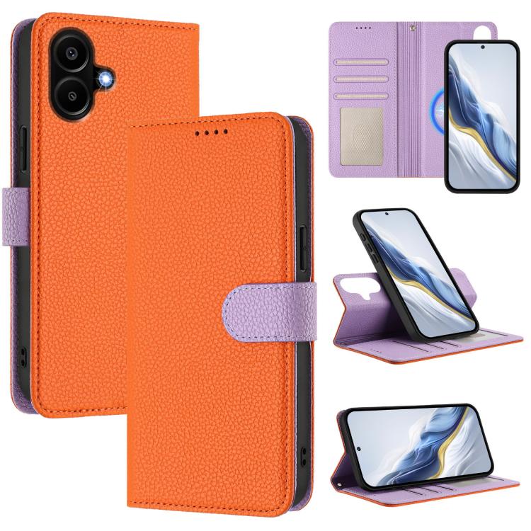 Custodia per telefono magnetica in ecopelle con texture litchi, rimovibile., For Samsung Galaxy A17 5G / 4G, For Samsung Galaxy A07 5G / 4G, For Samsung Galaxy A06 5G / 4G, For Samsung Galaxy A56 5G