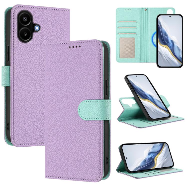 Custodia per telefono magnetica in ecopelle con texture litchi, rimovibile., For Samsung Galaxy A17 5G / 4G, For Samsung Galaxy A07 5G / 4G, For Samsung Galaxy A06 5G / 4G, For Samsung Galaxy A56 5G