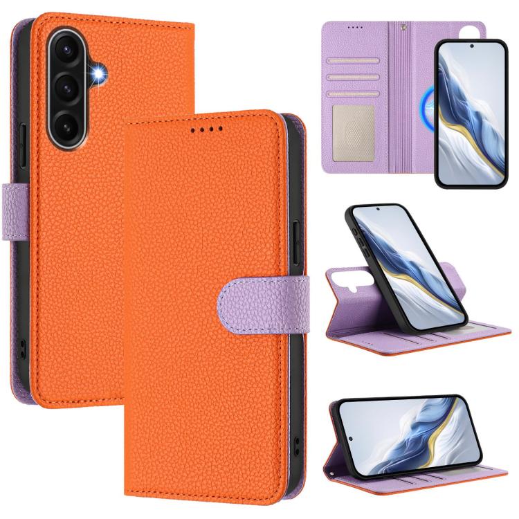Custodia per telefono magnetica in ecopelle con texture litchi, rimovibile., For Samsung Galaxy A17 5G / 4G, For Samsung Galaxy A07 5G / 4G, For Samsung Galaxy A06 5G / 4G, For Samsung Galaxy A56 5G