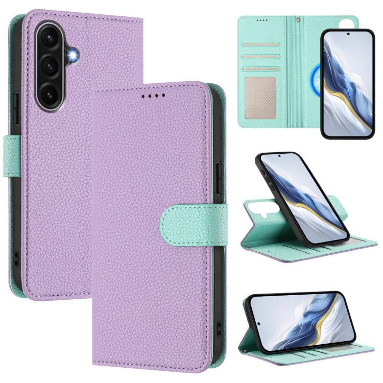 Custodia per telefono magnetica in ecopelle con texture litchi, rimovibile., For Samsung Galaxy A17 5G / 4G, For Samsung Galaxy A07 5G / 4G, For Samsung Galaxy A06 5G / 4G, For Samsung Galaxy A56 5G