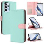 Custodia per telefono magnetica in ecopelle con texture litchi, rimovibile., For Samsung Galaxy A05s, For Samsung Galaxy A24 5G / 4G, For Samsung Galaxy A23 5G / 4G, For Samsung Galaxy A14 5G / 4G