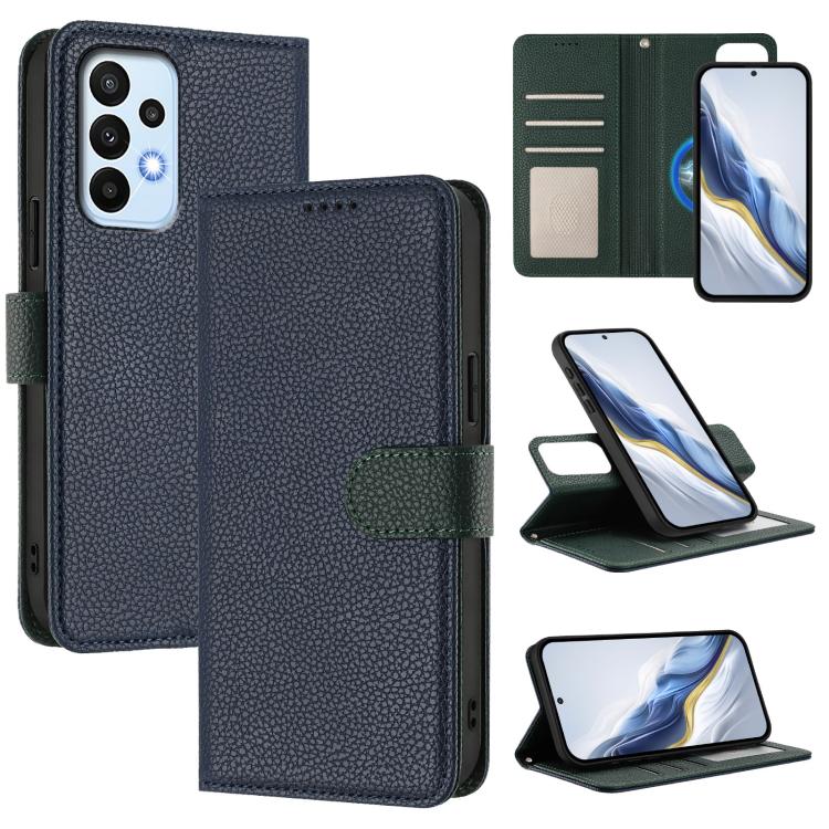 Custodia per telefono magnetica in ecopelle con texture litchi, rimovibile., For Samsung Galaxy A05s, For Samsung Galaxy A24 5G / 4G, For Samsung Galaxy A23 5G / 4G, For Samsung Galaxy A14 5G / 4G