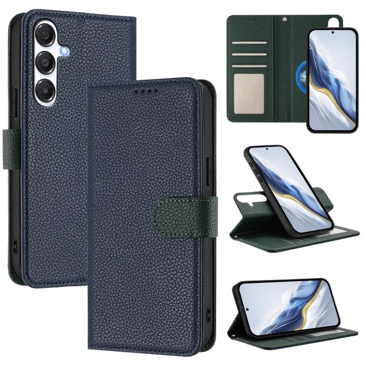 Custodia per telefono magnetica in ecopelle con texture litchi, rimovibile., For Samsung Galaxy A05s, For Samsung Galaxy A24 5G / 4G, For Samsung Galaxy A23 5G / 4G, For Samsung Galaxy A14 5G / 4G