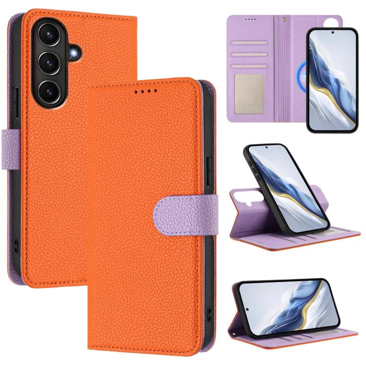 Custodia per telefono magnetica in ecopelle con texture litchi, rimovibile., For Samsung Galaxy A17 5G / 4G, For Samsung Galaxy A07 5G / 4G, For Samsung Galaxy A06 5G / 4G, For Samsung Galaxy A56 5G
