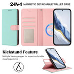 Custodia per telefono magnetica in ecopelle con texture litchi, rimovibile., For Samsung Galaxy M35 5G, For Samsung Galaxy C55 / M55, For Samsung Galaxy F15 / M15, For Samsung Galaxy F34 / M34