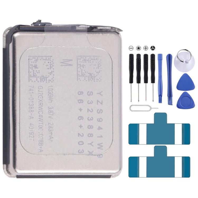 Batteria con cavo flessibile originale, For Apple Watch Series 9 41mm A2954 282mAh, For Apple Watch Ultra 1 49mm A2749 542mAh, For Apple Watch Series 8 41mm A2810 282mAh, For Apple Watch Series 7 41mm A2663 284mAh                                       ...