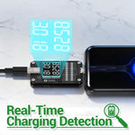 2UUL PW32 Tester diagnostico completo per porte Type-C con rilevamento della carica in tempo reale, 2UUL PW32