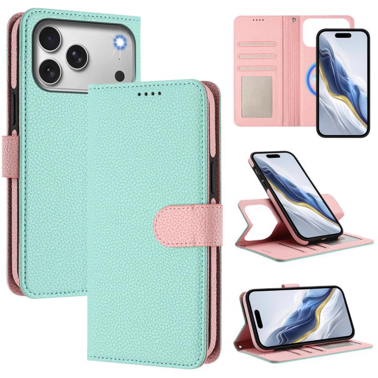 Custodia per telefono in ecopelle vegana con texture litchi rimovibile e chiusura magnetica laterale., For iPhone 17 Pro Max, For iPhone 17 Pro, For iPhone 17, For iPhone Air