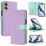 Custodia per telefono in ecopelle vegana con texture litchi rimovibile e chiusura magnetica laterale., For iPhone 17 Pro Max, For iPhone 17 Pro, For iPhone 17, For iPhone Air