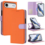 Custodia per telefono in ecopelle vegana con texture litchi rimovibile e chiusura magnetica laterale., For iPhone 17 Pro Max, For iPhone 17 Pro, For iPhone 17, For iPhone Air