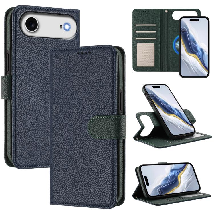 Custodia per telefono in ecopelle vegana con texture litchi rimovibile e chiusura magnetica laterale., For iPhone 17 Pro Max, For iPhone 17 Pro, For iPhone 17, For iPhone Air