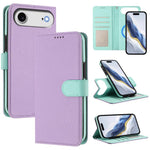 Custodia per telefono in ecopelle vegana con texture litchi rimovibile e chiusura magnetica laterale., For iPhone 17 Pro Max, For iPhone 17 Pro, For iPhone 17, For iPhone Air