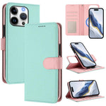 Custodia per telefono in ecopelle vegana con texture litchi rimovibile e chiusura magnetica laterale., For iPhone 16 Pro Max, For iPhone 16 Pro, For iPhone 16 Plus, For iPhone 16