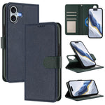 Custodia per telefono in ecopelle vegana con texture litchi rimovibile e chiusura magnetica laterale., For iPhone 16 Pro Max, For iPhone 16 Pro, For iPhone 16 Plus, For iPhone 16