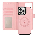 Custodia per telefono in ecopelle vegana con texture litchi rimovibile e chiusura magnetica laterale., For iPhone 15 Pro Max, For iPhone 15 Pro, For iPhone 15 Plus, For iPhone 15