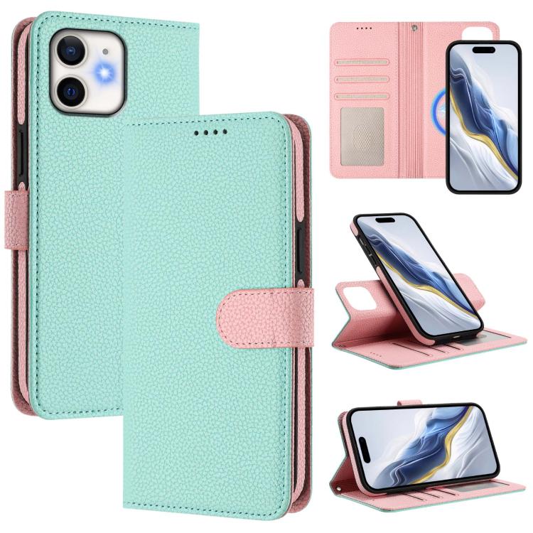 Custodia per telefono in ecopelle vegana con texture litchi rimovibile e chiusura magnetica laterale., For iPhone 12 Pro Max, For iPhone 11 Pro Max, For iPhone 11, For iPhone 11 Pro