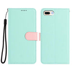 Custodia per telefono in ecopelle vegana con texture litchi rimovibile e chiusura magnetica laterale., For iPhone 8 Plus / 7 Plus