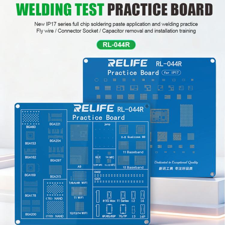 RELIFE RL-044R Connettore per chip BGA, presa per test di saldatura, scheda CE compatibile con iPhone serie 17, RELIFE RL-044R