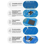 RELIFE RL-044R Connettore per chip BGA, presa per test di saldatura, scheda CE compatibile con iPhone serie 17, RELIFE RL-044R