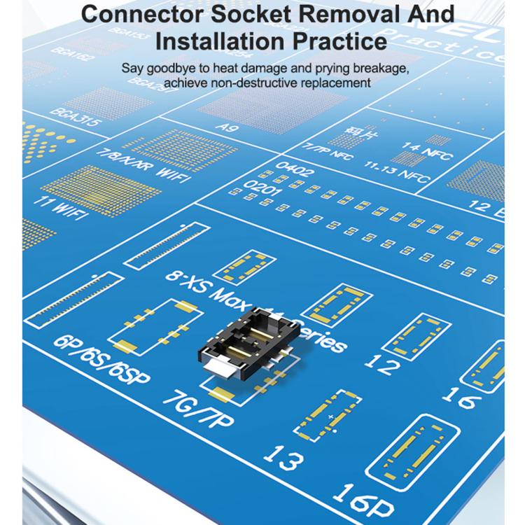 RELIFE RL-044R Connettore per chip BGA, presa per test di saldatura, scheda CE compatibile con iPhone serie 17, RELIFE RL-044R