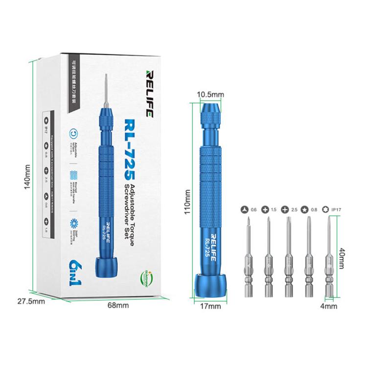 Set di cacciaviti a coppia regolabile RELIFE RL-725, RELIFE RL-725