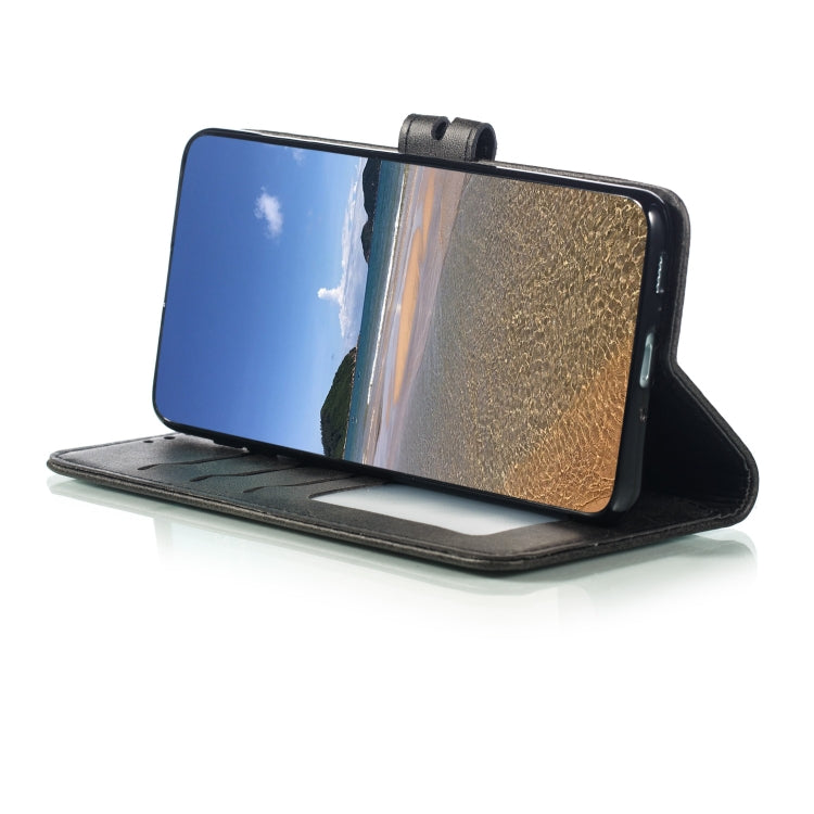 Custodia in pelle a ribalta orizzontale con motivo Happy Cat goffrato con supporto, slot per carte e portafoglio, For Samsung Galaxy S20 FE