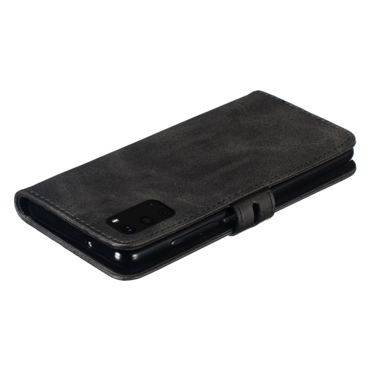 Custodia in pelle a ribalta orizzontale con motivo Happy Cat goffrato con supporto, slot per carte e portafoglio, For Samsung Galaxy S20 FE