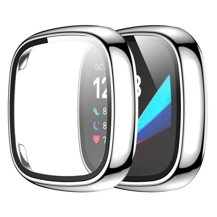 Custodia protettiva per orologio xDfind con pellicola temperata integrata nel PC., For Fitbit Versa 4, For Fitbit Versa 3