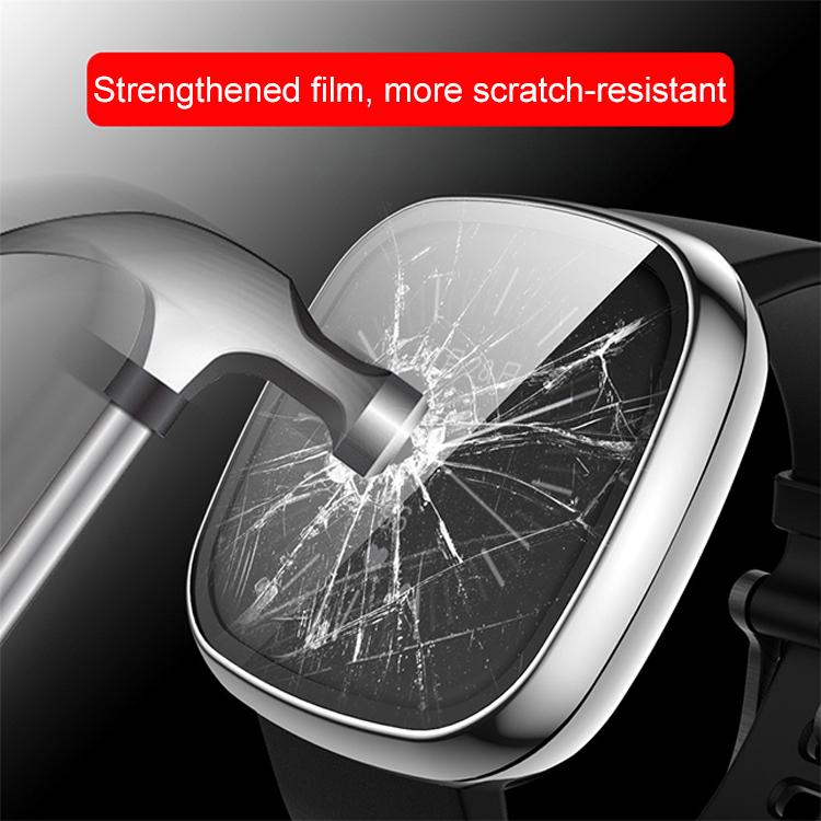 Custodia protettiva per orologio xDfind con pellicola temperata integrata nel PC., For Fitbit Versa 4, For Fitbit Versa 3