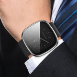 Custodia protettiva per orologio xDfind con pellicola temperata integrata nel PC., For Fitbit Versa 4, For Fitbit Versa 3