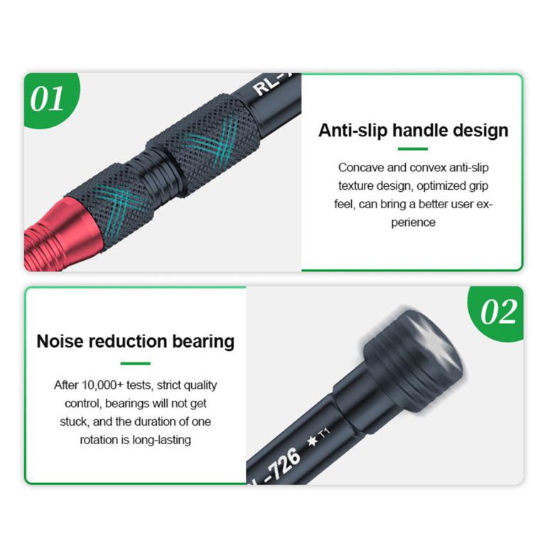 RELIFE RL-726A Set di cacciaviti di precisione 3D magnetici 5 in 1 con coppia elevata, RELIFE RL-726A